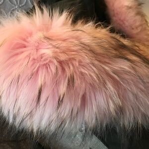 Nora Barth made in Italy parka fur hood, army green M